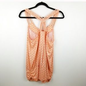 American Rag Peach Polka dot Sleeveless